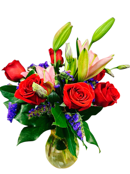 Elegant Mixed Rose & Lily Bouquet