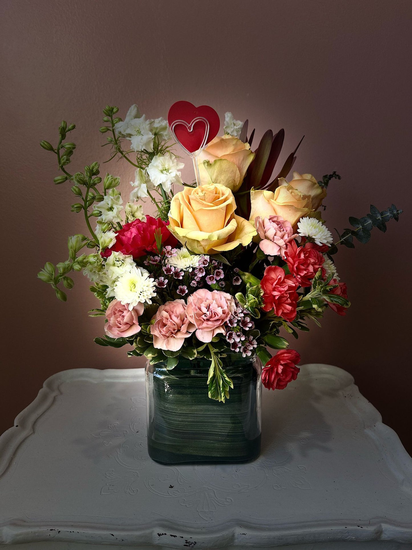 Joyful Mixed Rose and Carnation Bouquet