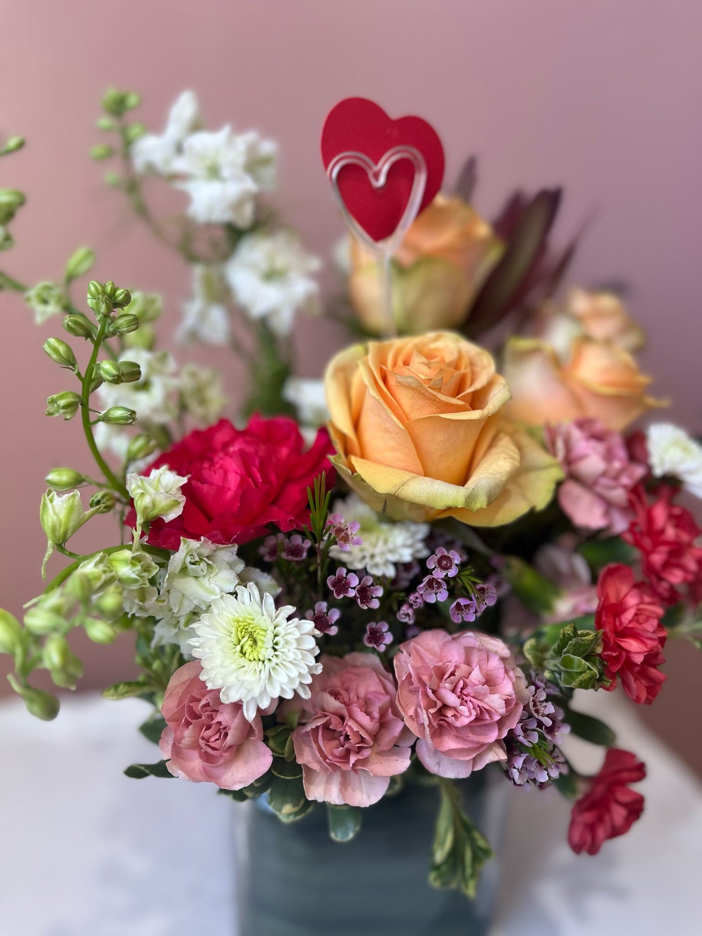 Joyful Mixed Rose and Carnation Bouquet